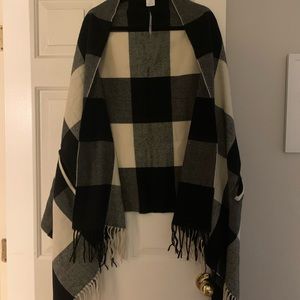 J Crew Plaid Poncho Scarf NWT